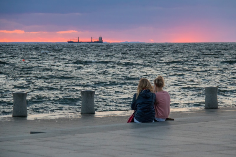golden, geo:location, woman, sitting, time, Sunset, state, people, Malmö  Västra, water, two, body, model, aperture, sea, f/3.5, ƒ / 5, ef, outdoors, country