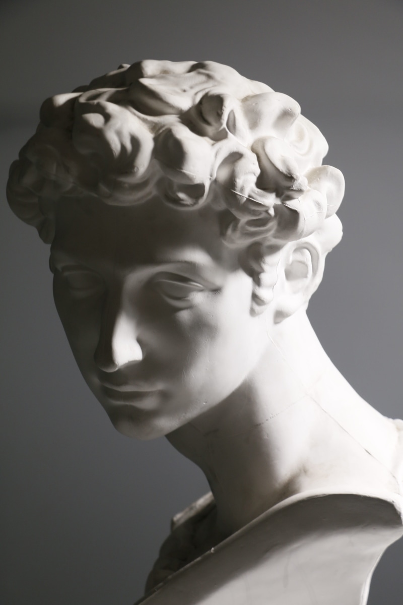 art and craft, Bust, no people, 5K, representation, sculpture, cut out, close-up, prototype, profile view, male, human representation, head, single object