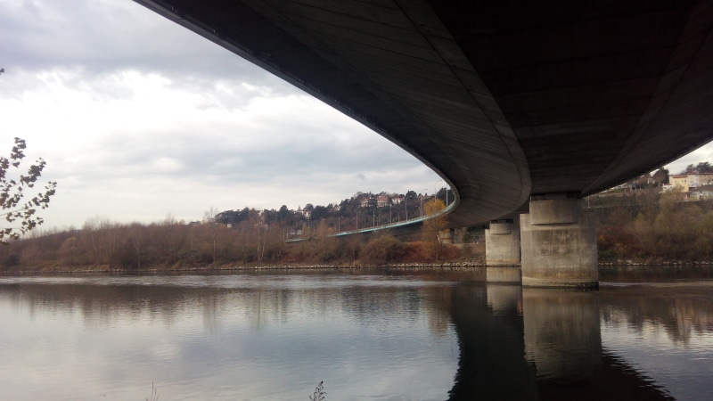 tree, scenics - nature, connection, no people, plant, sky, nature, Lyon, transportation, landscape, cloud - sky, 2K, bridge, France, built structure, waterfront