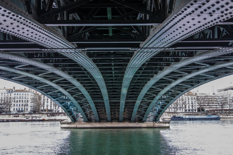 Lyon, public domain, Under the Bridge, arched, 5K, river, travel destinations, water, built Structure, france, waterfront, bridge, bridge - Man Made Structure
