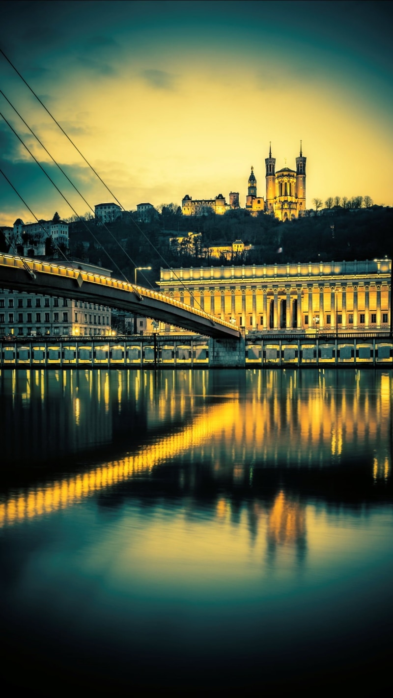 city, rise, bridge, saone, connection, river, architecture, high, bridge - man made structure, cloud - sky, outdoors, government, water, long exposure