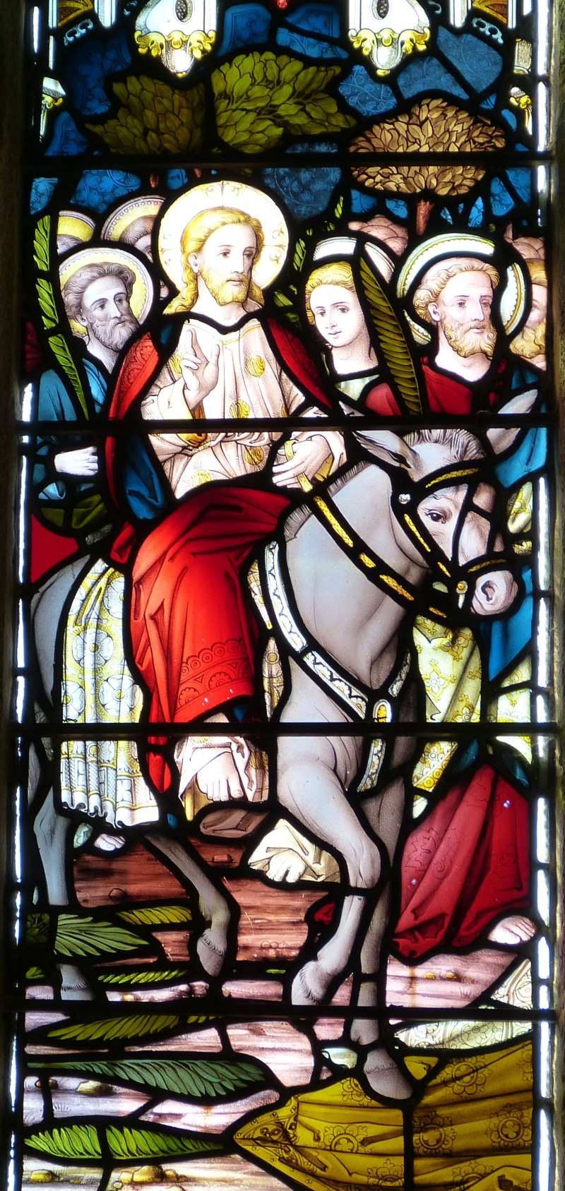 day, no people, donkey, art and craft, indoors, christ, england, art, place of worship, church window, multi colored, spirituality, window, stain, belief