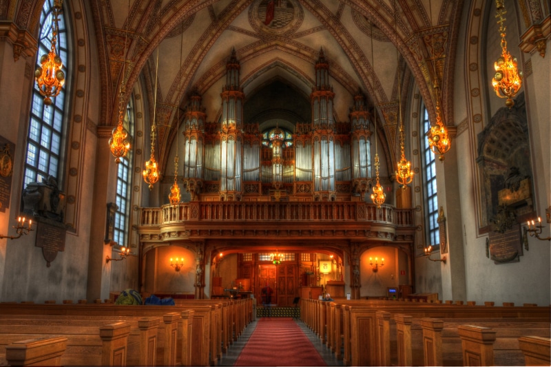 religion, built structure, sweden, altar, spirituality, old, belief, architecture, christianity, the past, ornate, stockholm, place of worship, 5K, ceiling