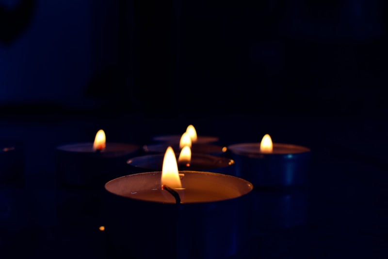 nature, belief, indoors, illuminated, place of worship, spirituality, faith, fire, focus on foreground, candles, cross, lights, black background, candle