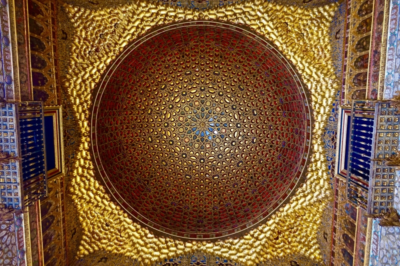 spirituality, style, decoration, wormss eye view, shape, art, temple, low, roof, geometric shape, building, craft, art and craft, directly below, low angle view