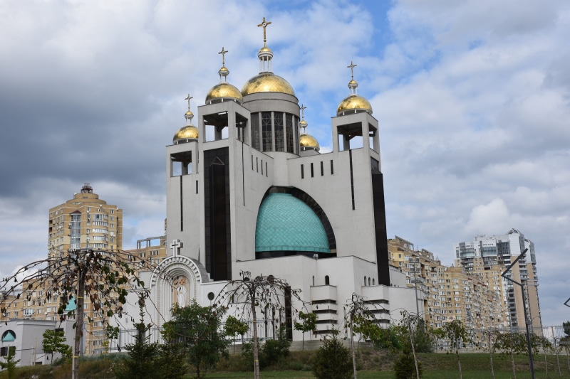low angle view, no people, building exterior, religious, god, ukrainian, architecture, christian, ruthenian, country, travel destinations, skyscraper, resurrection