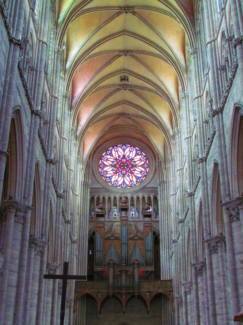 low angle view, amiens, 1080P, architectural column, belief, architecture and art, built structure, church, white, church window, cathedral, stained glass