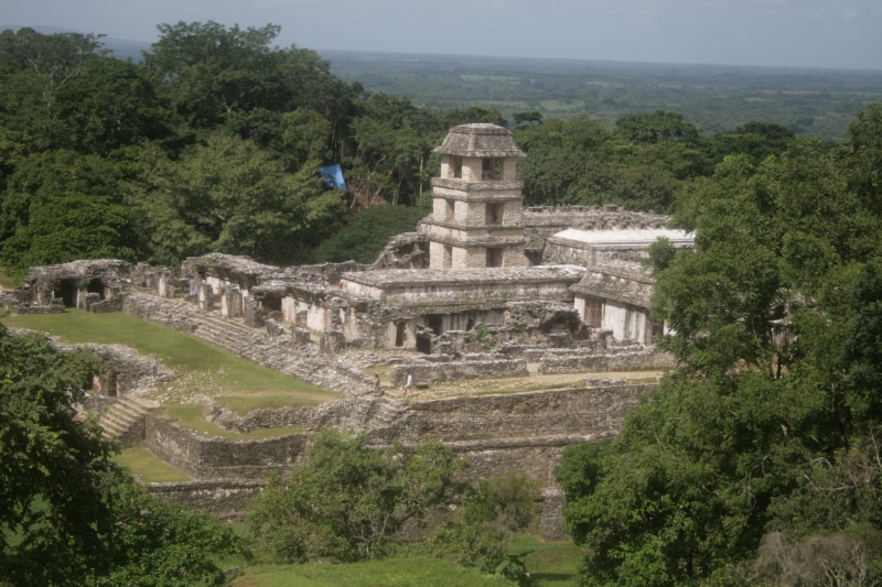chiapas, the Past, no people, outdoors, travel, high angle view, hinduism, ruined, religion, architecture And Buildings, architecture, archaeology, city