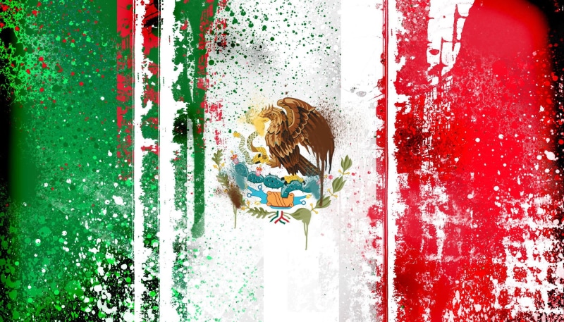 paint, 3d and abstract, flag, mexico, colors, mexican, 1080P