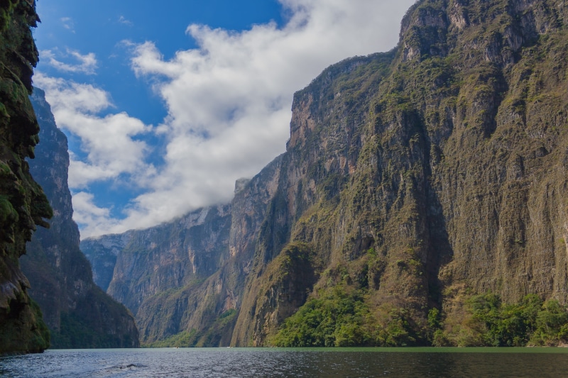 idyllic, day, 4K, beauty in nature, waterfront, tranquil scene, prehispanic, méxico, mountains, river, formation, travel destinations, sky, chiapas, tourism