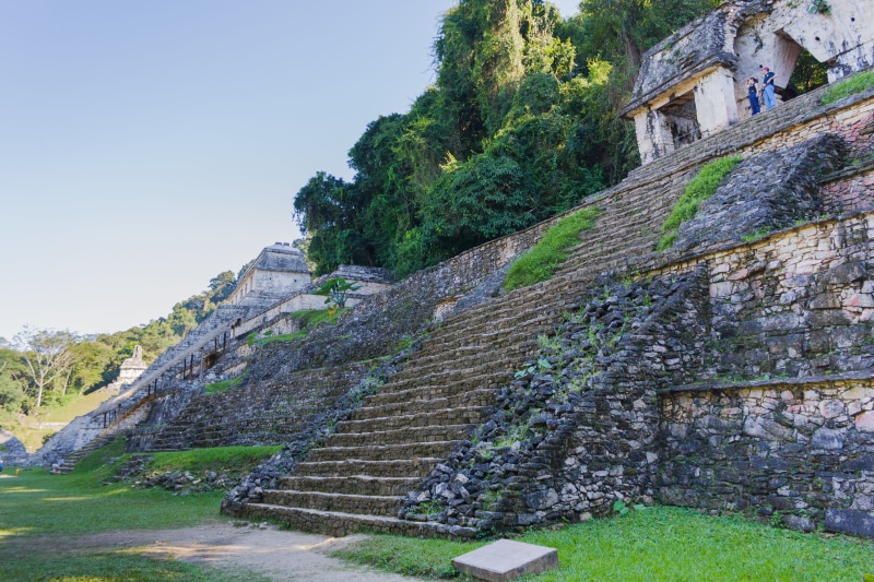 sky, plant, travel destinations, mayan, river, the past, old, water, history, day, outdoors, old ruin, architecture, building exterior, color, méxico, nature