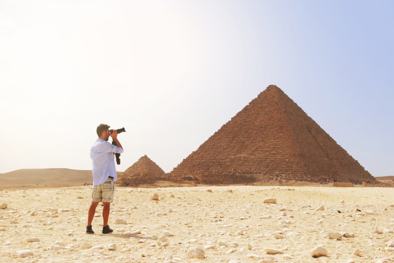 egypt, standing, full length, land, daylight, traveling, landscape, sand, outdoors, history, great, sky, desert, nature, taking photo, travel destinations