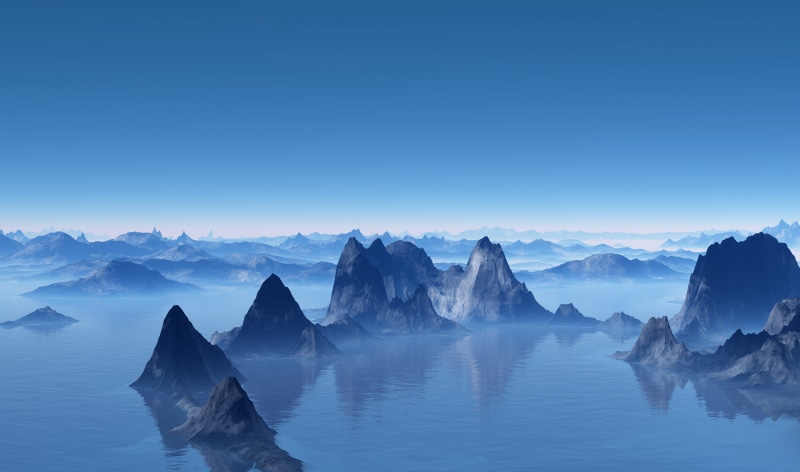 Mountains, 4K, 4K, Distant planet