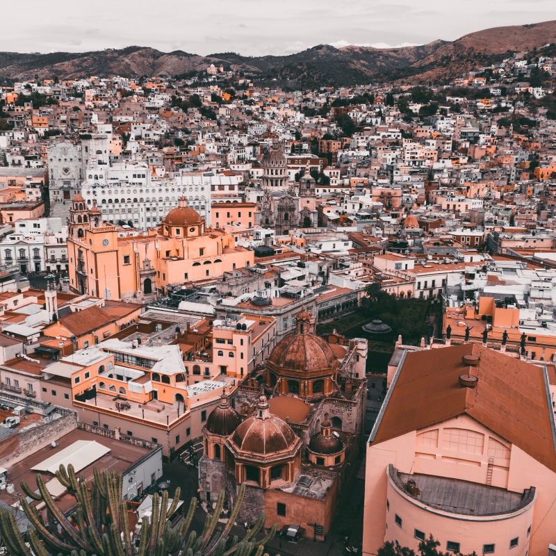 Red, Travel, community, Mexico, built structure, nature, Culture, building exterior, City, outdoors, high angle view, Church, Landscape, Lightroom Preset