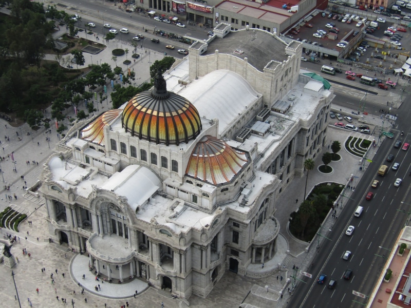 5K, building, city, mode of transportation, travel destinations, travel, cityscape, place of worship, street, transportation, Mexico City, mexico, aerial view