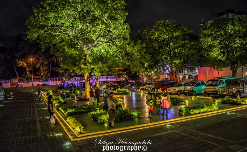 water, people, real people, 5K, illuminated, independence, building exterior, park - man made space, sri lanka, outdoors, built structure, group of people