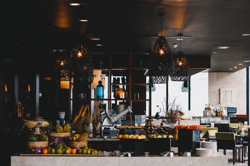 retail, architecture, fruits, mövenpick hotel colombo, 5K, electric lamp, ceiling, ornament, chair, colombo, table, no people, shelf, top, illuminated
