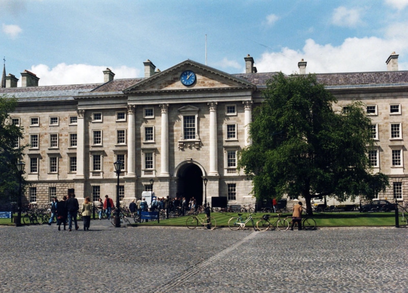 ireland, famous Place, cloud - sky, trinity, college, travel destinations, real people, outdoors, day, nature, group of people, Trinity College, palace