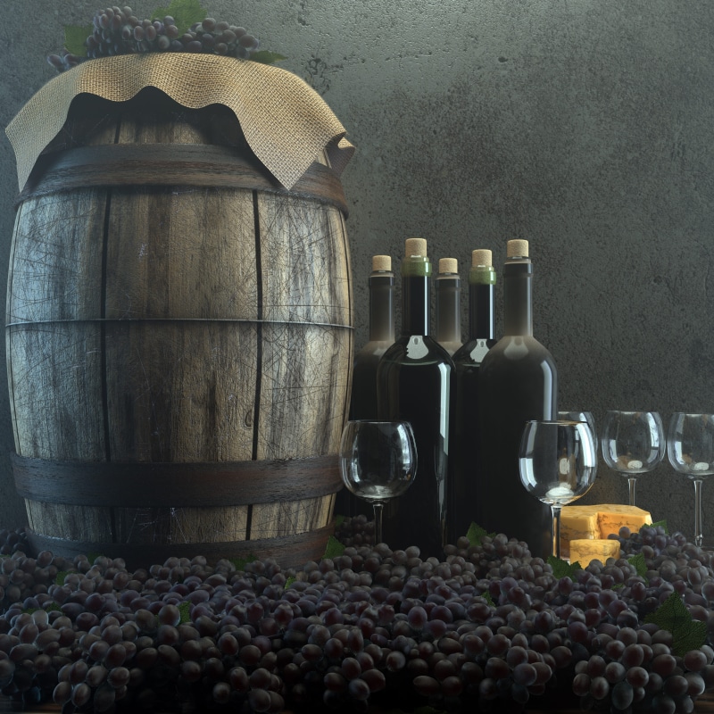 indoors, dust, abundance, container, glass, fresh, barrel, wall - building feature, cellar, vineyard, food and drink, liquid, no people, refreshment, bottle