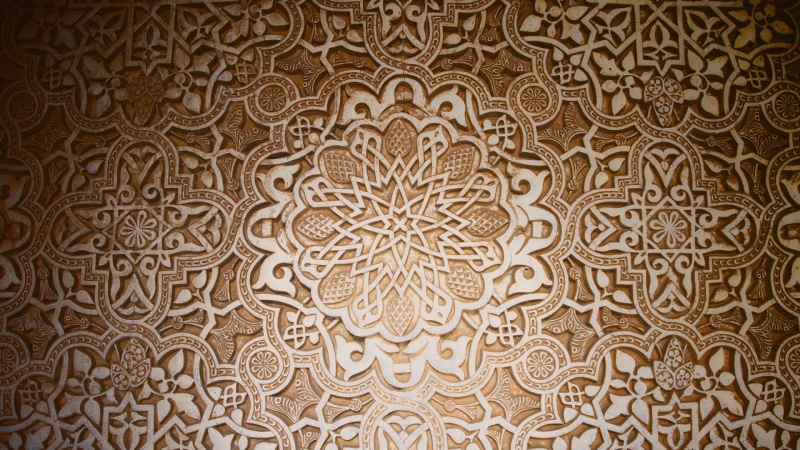 1080P, repetition, arabian, ornate, built structure, craft, floral pattern, textured, backgrounds, architecture, brown, carving - craft product, pattern