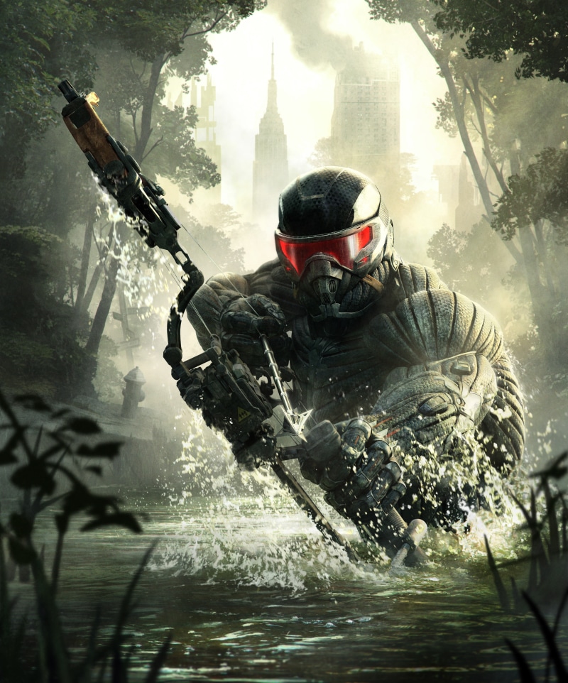 clothing, outdoors, waist up, males, Crisis 3, motion, helmet, nature, headwear, water, splashing, men, adult, adventure, sport, 8K, day, one person, holding