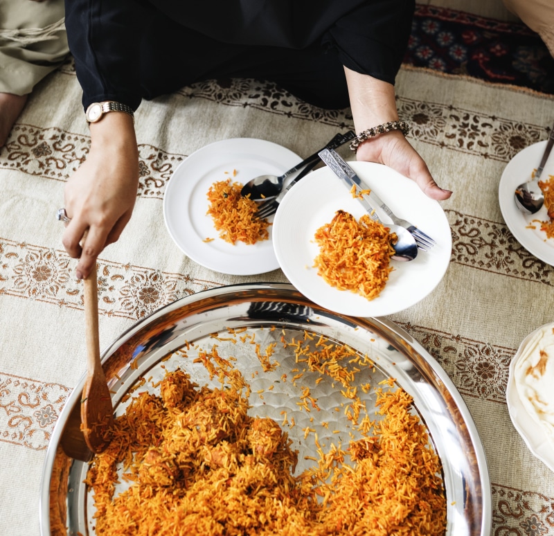 menu, cookery, food, eating utensil, celebrating, real people, midsection, plate, food and drink, high angle view, kitchen utensil, tray, indoors, culture