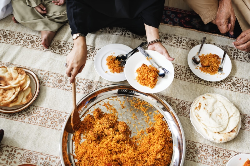 dinner, homemade, hand, plate, food and drink, cookery, tasty, table, human hand, dining, freshness, real people, food, ready-to-eat, chicken biryani, lifestyles