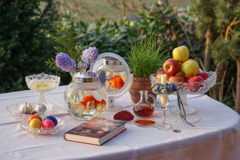 5K, food and drink, berry fruit, freshness, glass, household equipment, noruz, nowruz, persian new year haft, food, bowls, panel icon, outdoors, orange