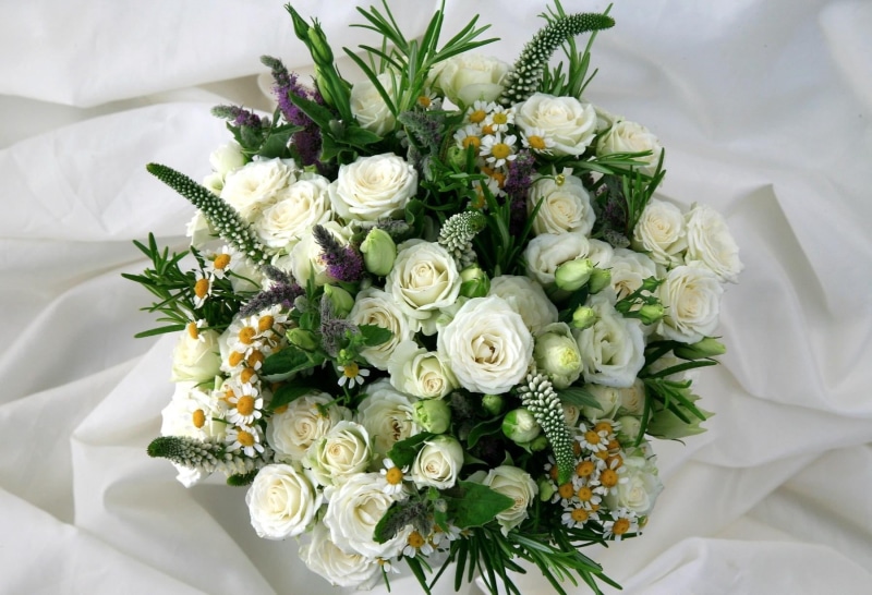 flower head, white, beauty in nature, nature, flowering plant, freshness, arrangement, rose - Flower, plant, wedding, bunch of flowers, lisianthus russell