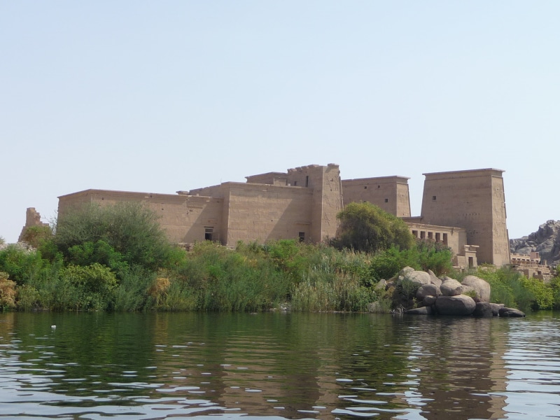tree, 2K, temple of isis, no people, water, architecture, temple of philae, sky, building exterior, history, lake, copy space, reflection, outdoors, egypt