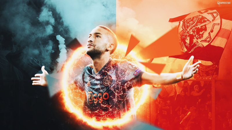 Soccer, Hakim Ziyech, AFC Ajax, Moroccan, 4K