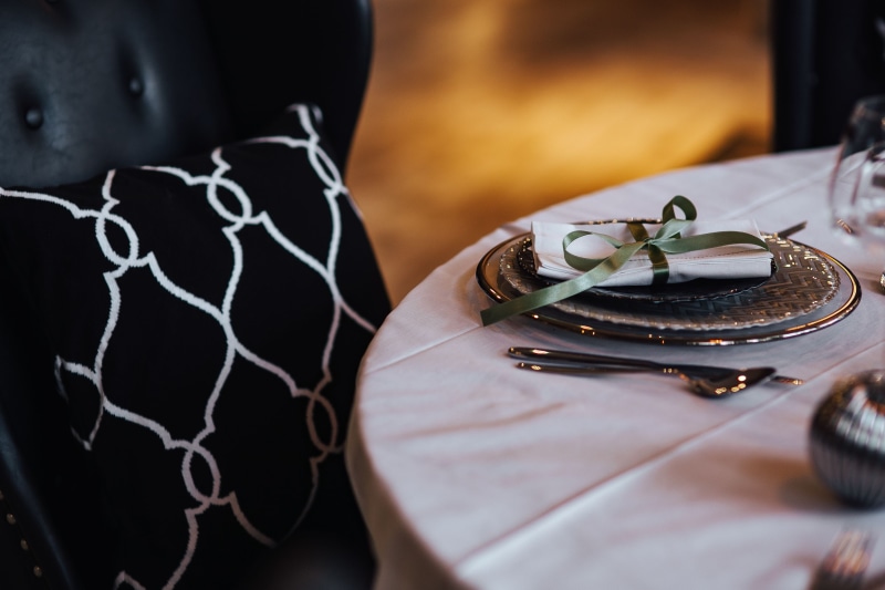 midsection, art and craft, motifs, plant, focus on foreground, creativity, golden, indoors, day, decoration, glasses, plate, wedding, restaurant, pattern