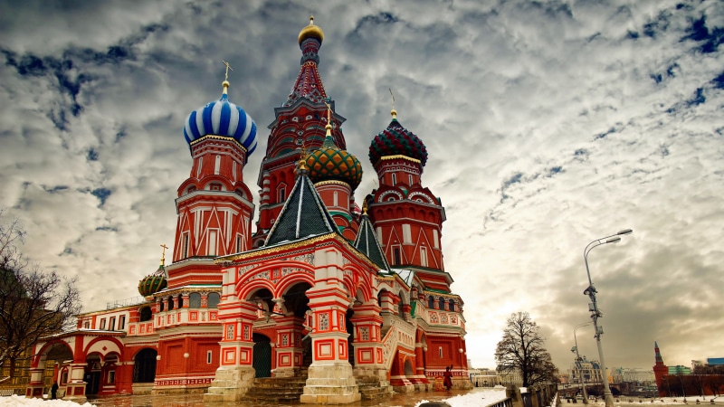 Russia, Moscow, St. Basils Cathedral, 8K, Red Square