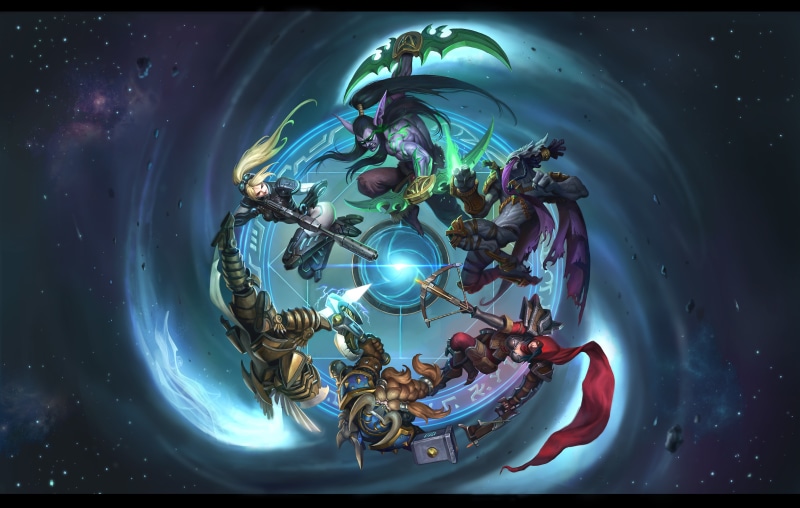 art and craft, Tyrael, Illidan Stormrage, elf, earth, fantasy, space, nebula, Demon Hunter, image, starcraft, transfer print, diablo, creativity, Heroes of the Storm