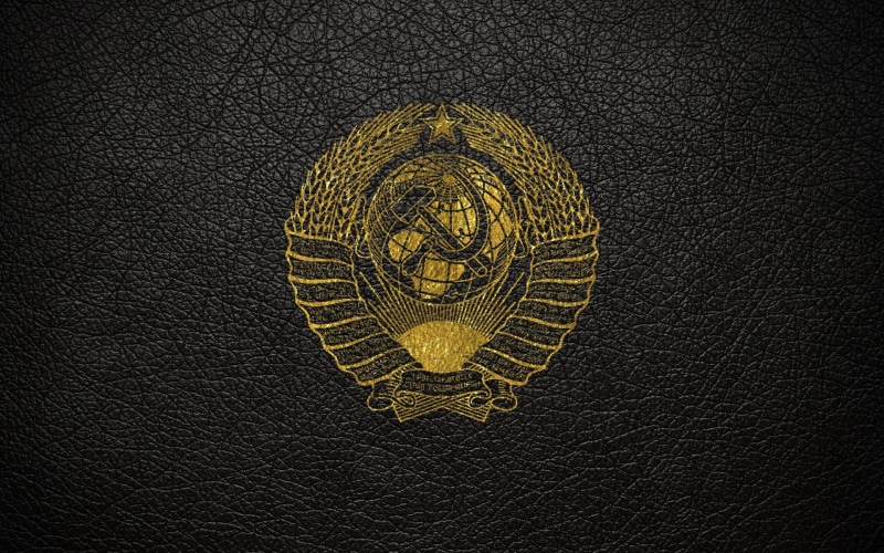 coat of arms, 1080P, USSR, gold, leather, the coat of arms of the USSR