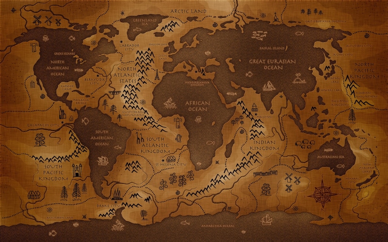 western script, travel destinations, architecture, water, text, art and craft, history, backgrounds, world map, physical geography, indoors, map, pattern