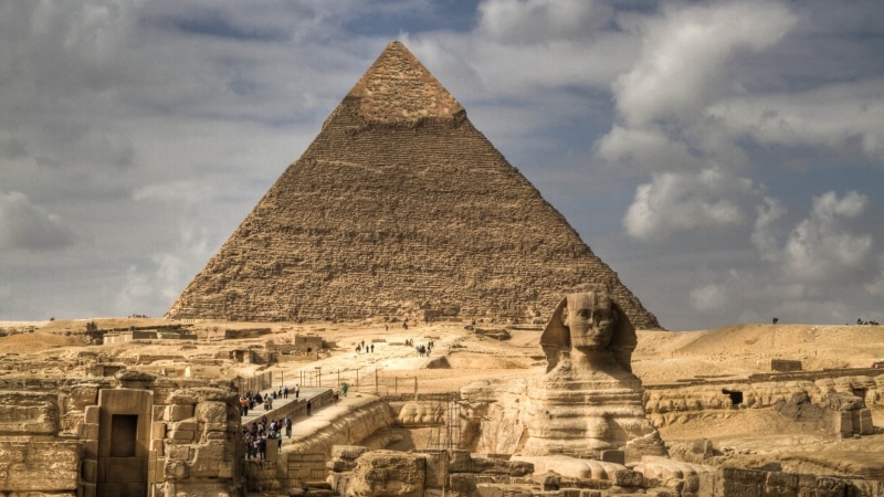sky, Man Made, no people, pyramids, outdoors, art and craft, the past, Egypt, cloud - sky, architecture, male likeness, representation, 1080P, travel