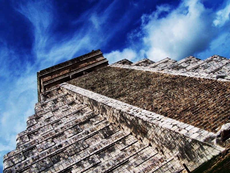 Chichen Itza, monuments, Yucatan Peninsula, art, architecture, Pyramids, 480P, Pyramid of Kukulkan, itza, mexico, chichen, hd, kukulkan