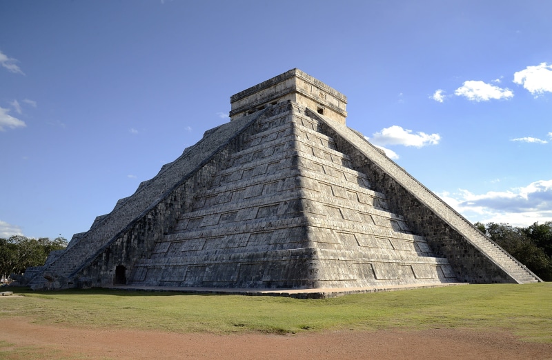 outdoors, historical, the past, nature, building exterior, ruins, archaeology, sky, place of worship, chichen itza, cloud - sky, 2K, travel destinations