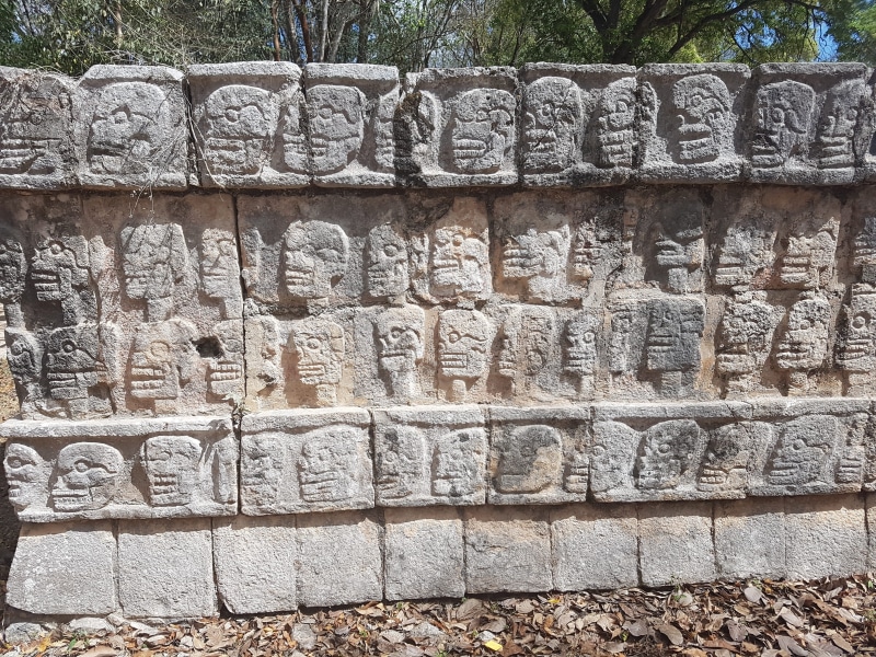 ancient civilization, archaeology, stone material, wall - building feature, Maya, representation, human representation, day, belief, Ruins, architecture