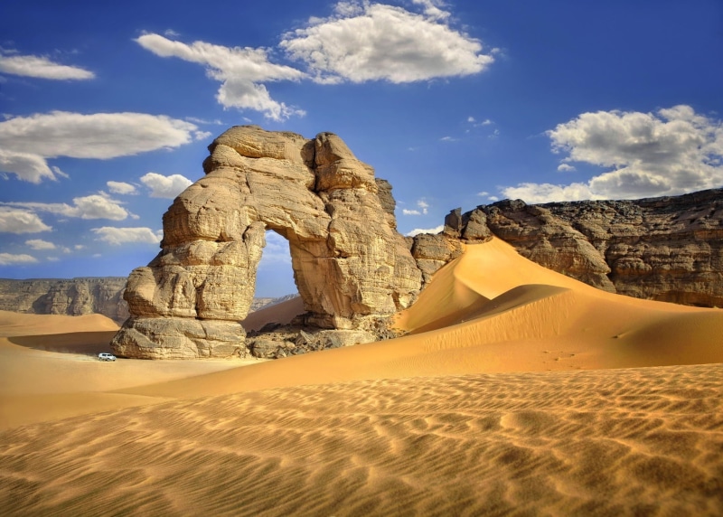 nature, sand, desert, Sahara, arch, 1080P, landscape, Libya
