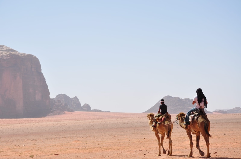camel ride, horse, land, men, camels, scenics - nature, two, women, view, travel destinations, young adult, photo, walking, sky, man, rock, formations