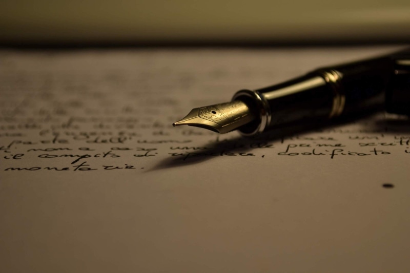 calligraphy, nib, old, no people, correspondence, contract, ink, text, signing, 1080P, paper, writing instrument, indoors, selective focus, fountain Pen