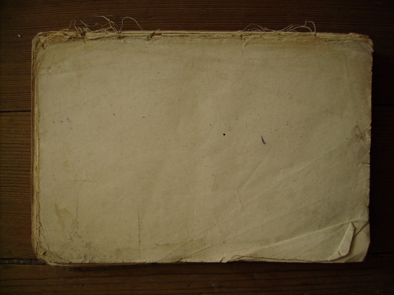 copy space, old book, 2K, stained, textured, backgrounds, the past, book, table, document, ancient, parchment, old, single object, antique, dirt, paper