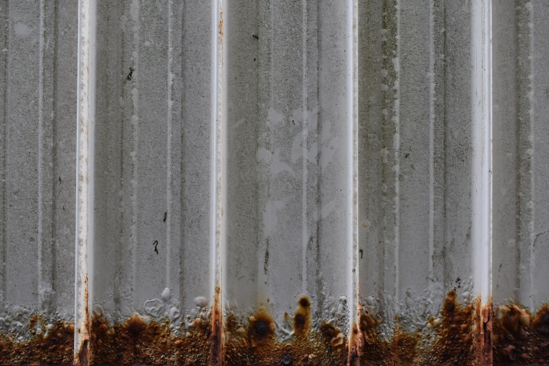 no people, close-up, corrode, beauty in nature, outdoors, built structure, old, flowing, material, metal, 4K, building, full frame, steel, corrosion, environment