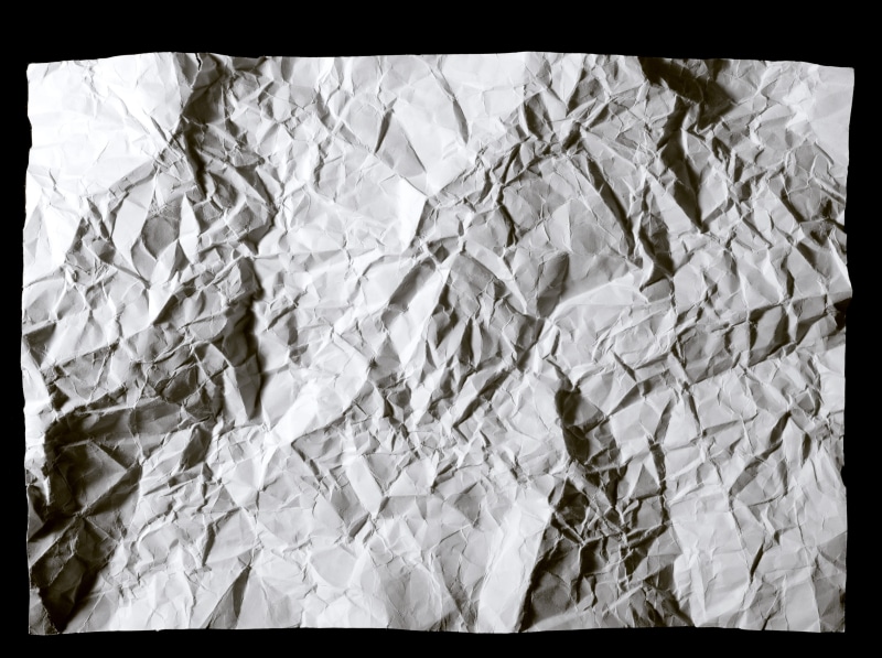 damaged, rough, con2011, auto post production filter, crumpled paper ball, close-up, recycling, blank, 2K, backgrounds, white color, grunge
