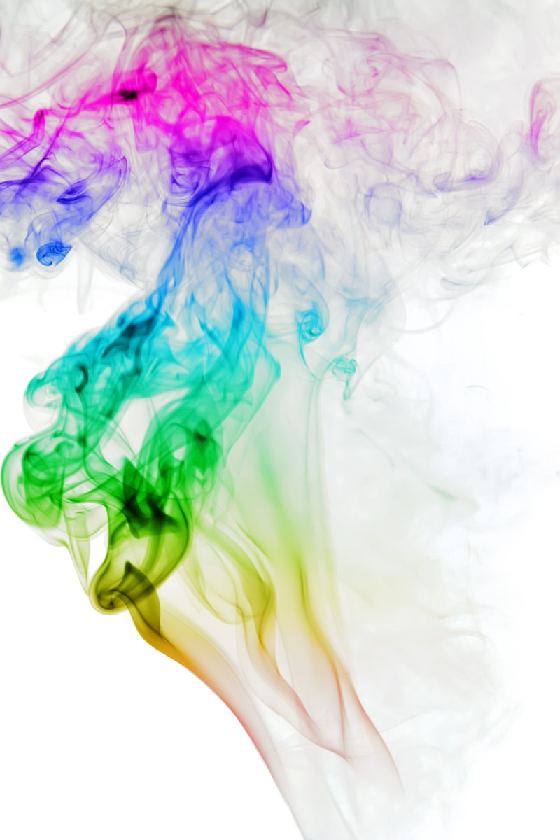 ink, blue, white background, con2011, close-up, green color, swirl, smell, background, smoke, water, no people, purple, textured, multi colored, 4K, color