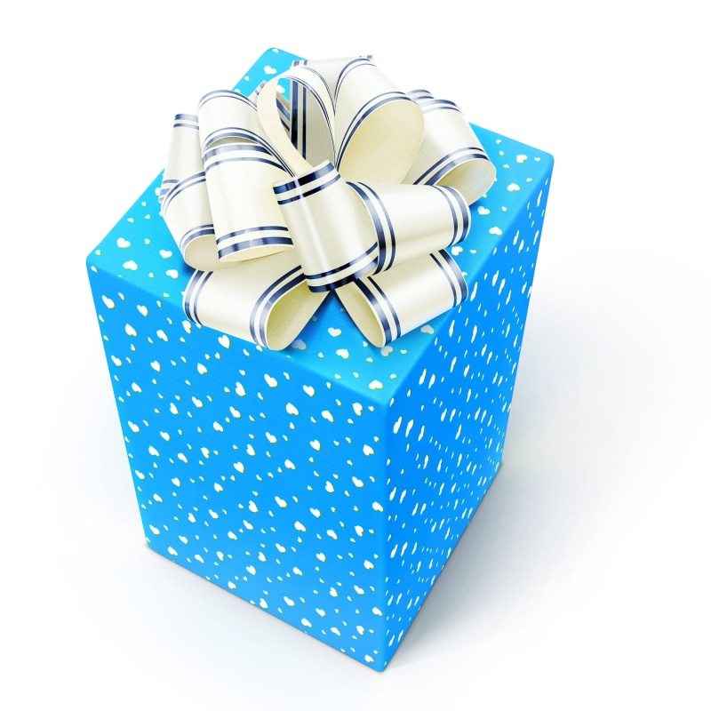 anniversary, studio shot, gift box, ribbon, isolated, cut out, holiday, surprise, single object, package, ribbon - sewing item, container, event, box - container