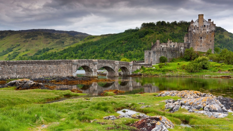 dornie, loch, donan, duich, eilean, castle, 2K, scotland, Architecture