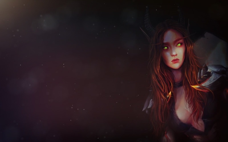 green eyes, Raphaëlle Deslandes, Demon Hunter, 1080P, fantasy art, fantasy girl